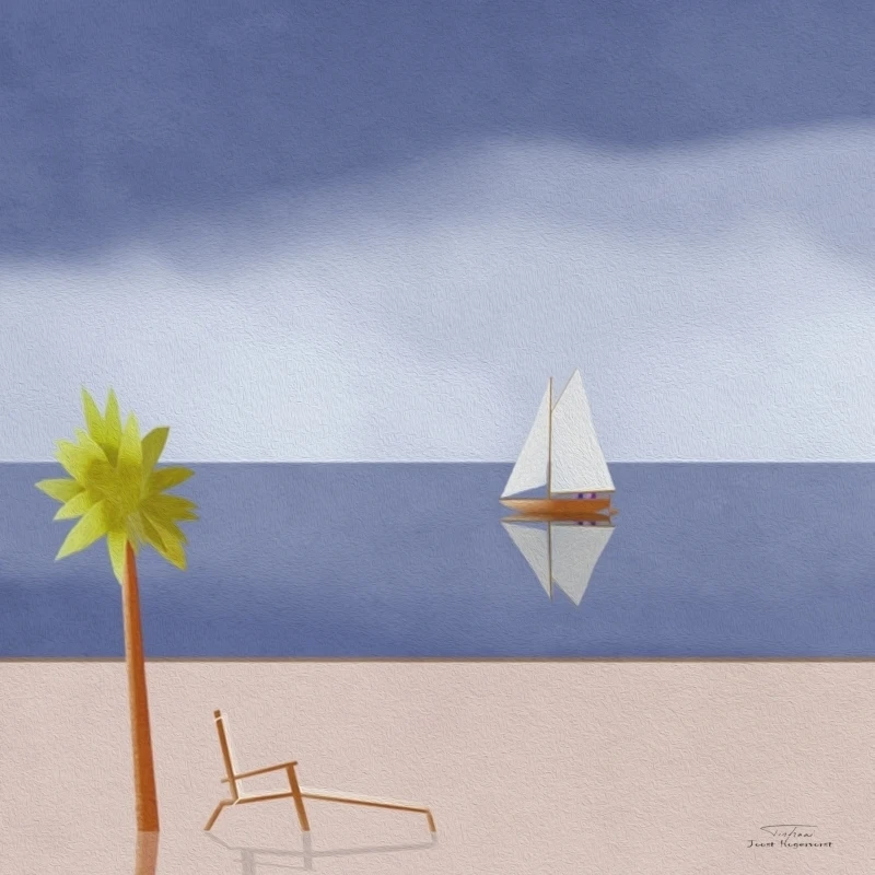 Bathers and Coast 09 Poster Print by Joost Hogervorst (11 x 5)