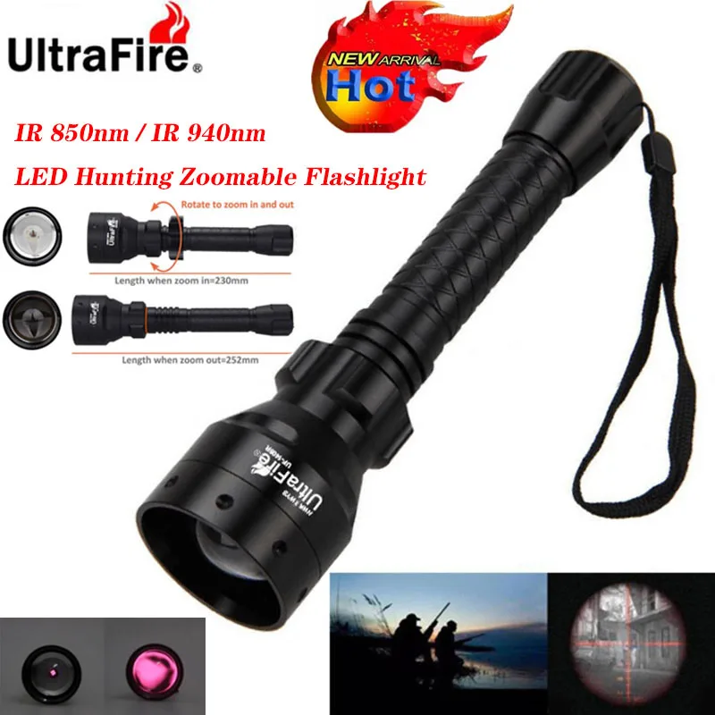 UltraFire High Brightness LED  Zoomable SK98 1000lm 3-Mode White Light Zooming Flashlight w/ XML-T6 For Night, Hiking,Rinding emergency flashlights