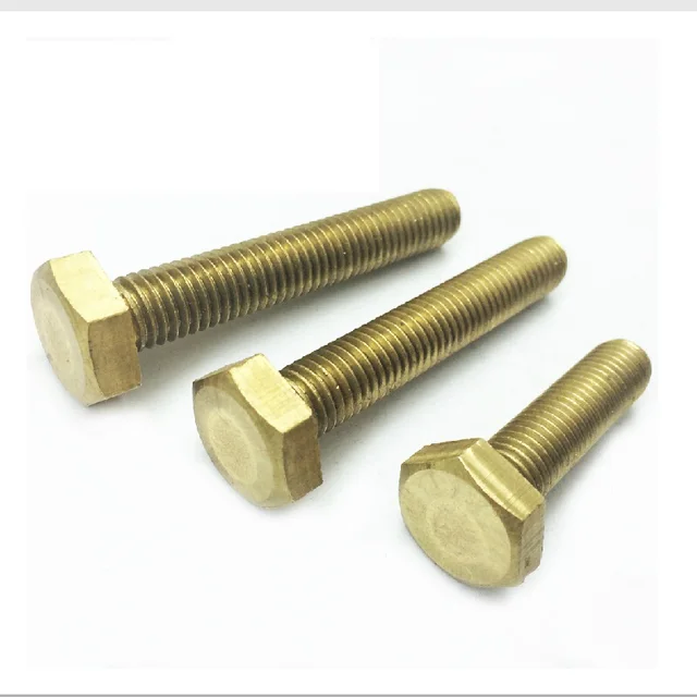 Buy M6X12mm 20pcs/lot DIN933 Solid Brass Hex Bolt All Sizes in Stock Free