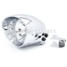 Motorcycle Custom Chrome Headlight For Honda Shadow Aero Phantom VLX 750 1100 YAMAHA SUZUKI KAWASAKI HIGH LOW BEAM HEAD LIGHT