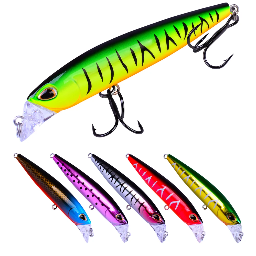 

2018 6PC/Lot Fishing Lures 10.4g-0.37oz Minnow Hard Baits 6 Color 6# Hook Fishing Tackle 3.7"-9.4cm DW1077 Top Quality
