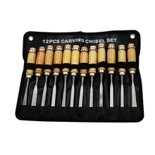 12 шт резьба по дереву стамеска ручной набор инструментов набор деревообрабатывающих профессиональных инструментов