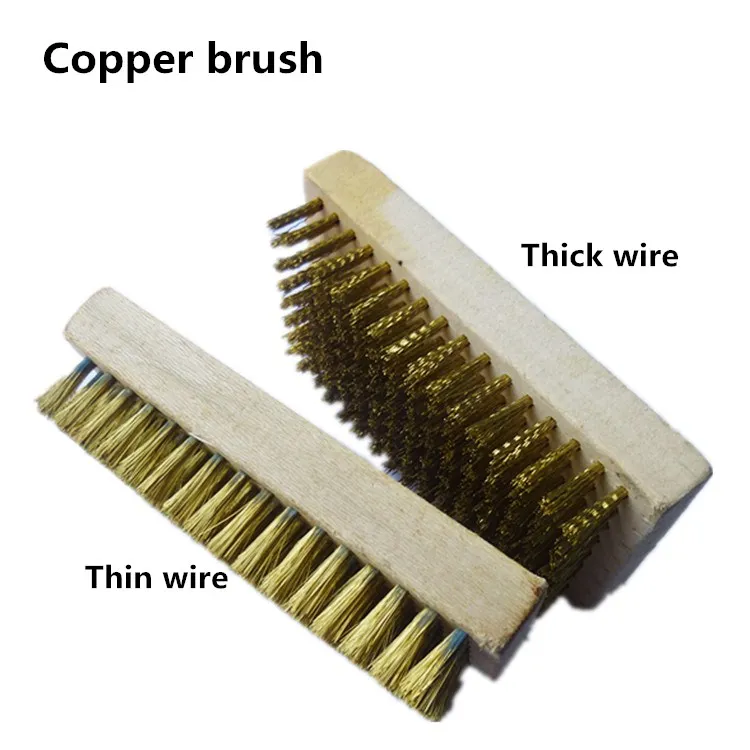 Dia.0.15/0.3mm Brass Wire Brush Copper Brush Hand Tools for Cleaning up