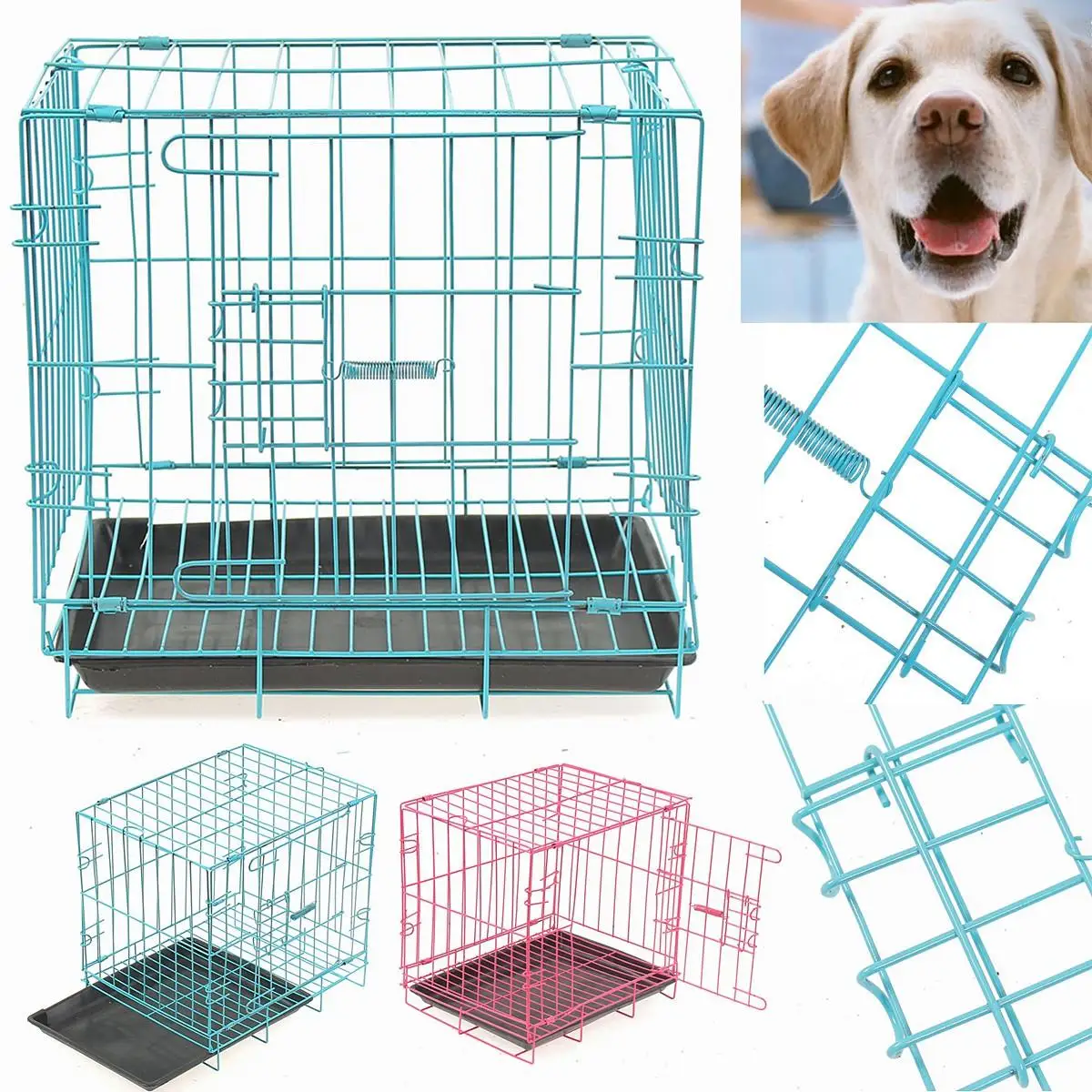 

Foldable Pet Playpen Steel Fence Puppy Kennel House Cage Puppy Kitten Space Dogs Supplies rabbits guinea pig Cage