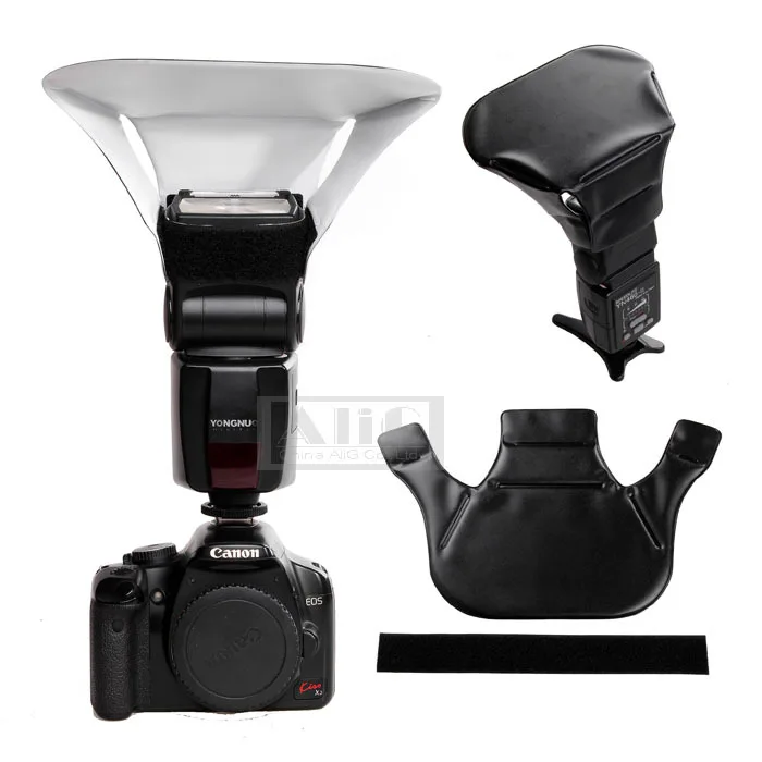 

Nylon Camera Flash Light Diffusion Soft Box Foldable Reflective for Canon 430EX 580EX II SB-600 SB800 SB900 YN565 Speedlite