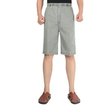 XT1532-C1071 новые летние мужские повседневные льняные пляжные шорты для среднего возраста и пожилых людей большого размера дешевая