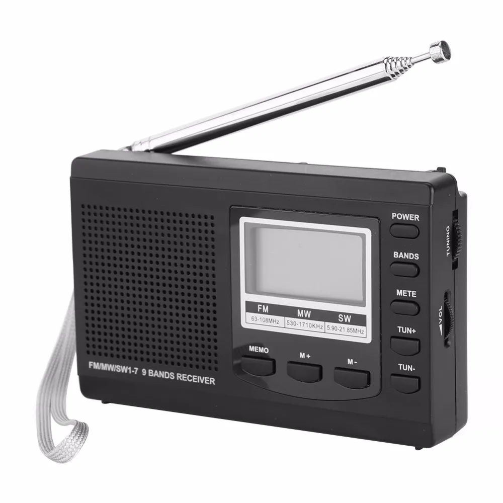 Портативное мини радио am fm FM/MW/SW с цифровым будильником FM радиоприемник цифровой