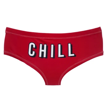 

CHILL Red Hot Sexy Female Lingerie Thongs Briefs Cute Print Women Underwear Interesting Panties For Lady