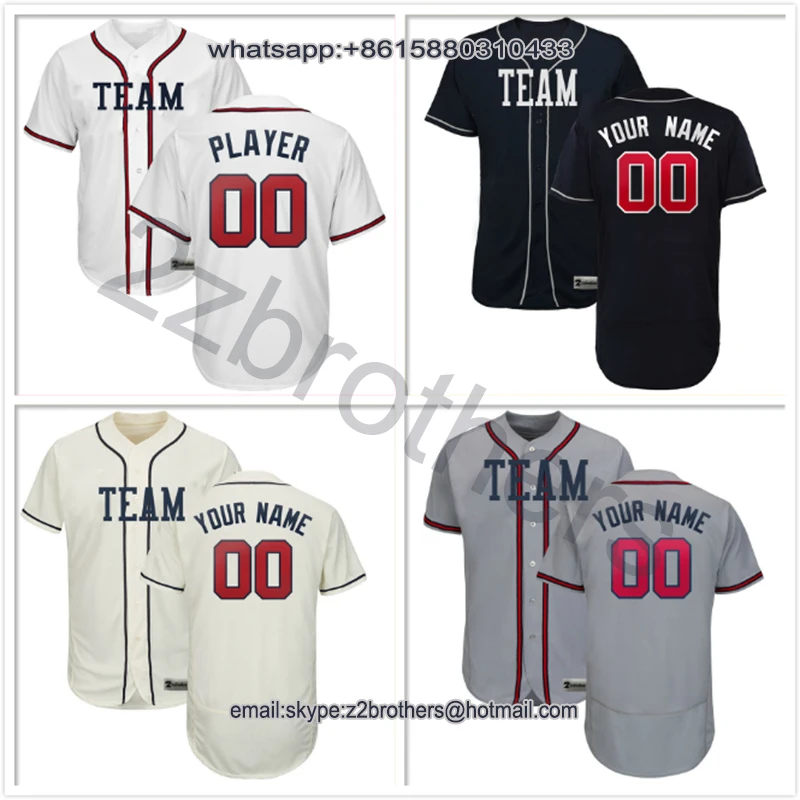 OEM Custom Baseball Jersey Full Button DIY College Your College Team
