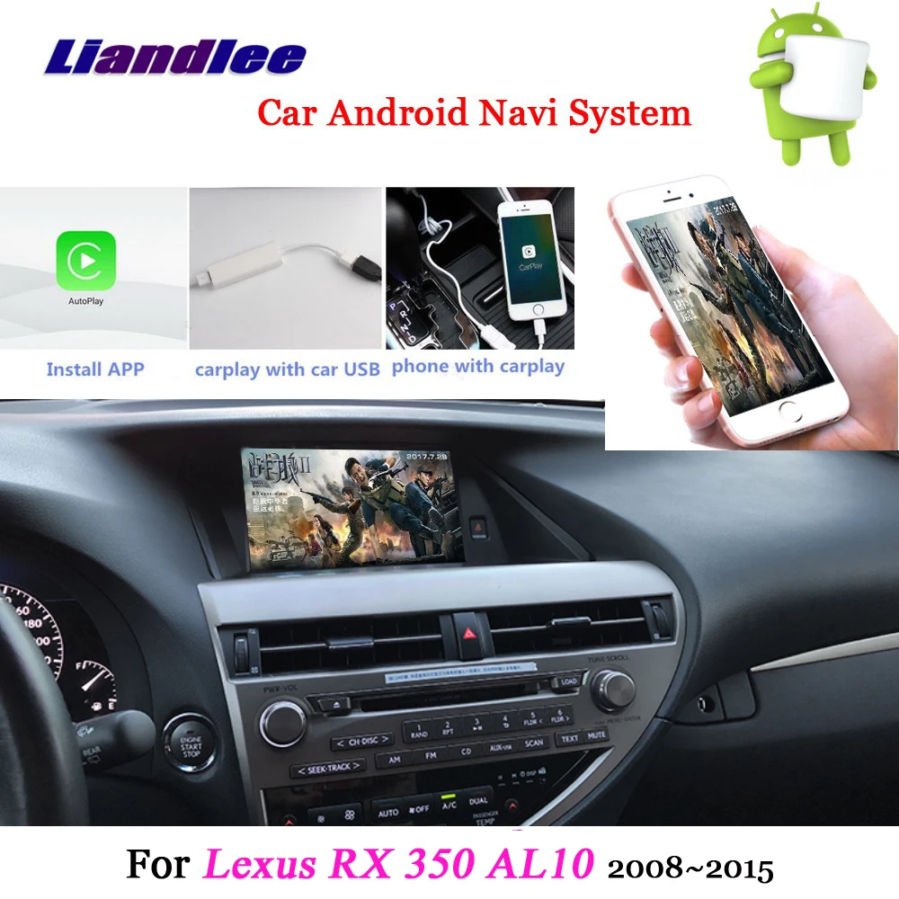 Liandlee Car Android System For Lexus RX 350 RX350 AL10 20082015 Radio Stereo Carplay GPS Wifi