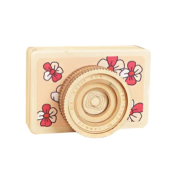

Baby Music Box Children's Camera Shaped Wooden Music Box Creative Table Decorative Music Box Miniature for Baby Girl Women