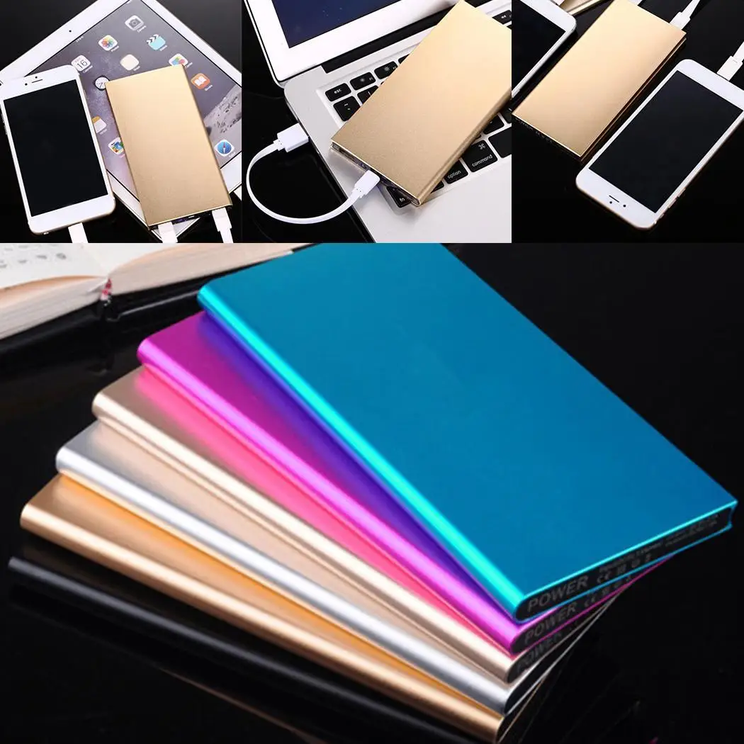 

Ultra-thin 20000mAh power bank Portable External Battery Charger Powerbank Alloy USB Bank for all Phone for xiaomi