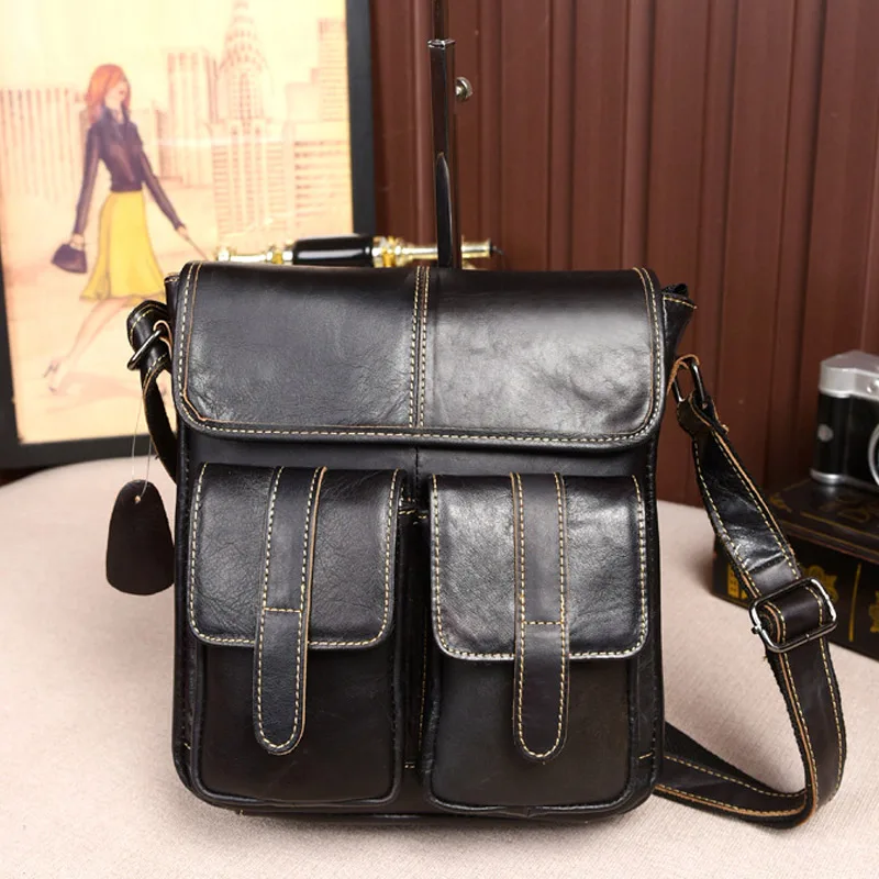 

2018 New Men Shoulder Crossbody Bag Messenger Vintage Zipper Durable For Mobile Phone Business LBY2018