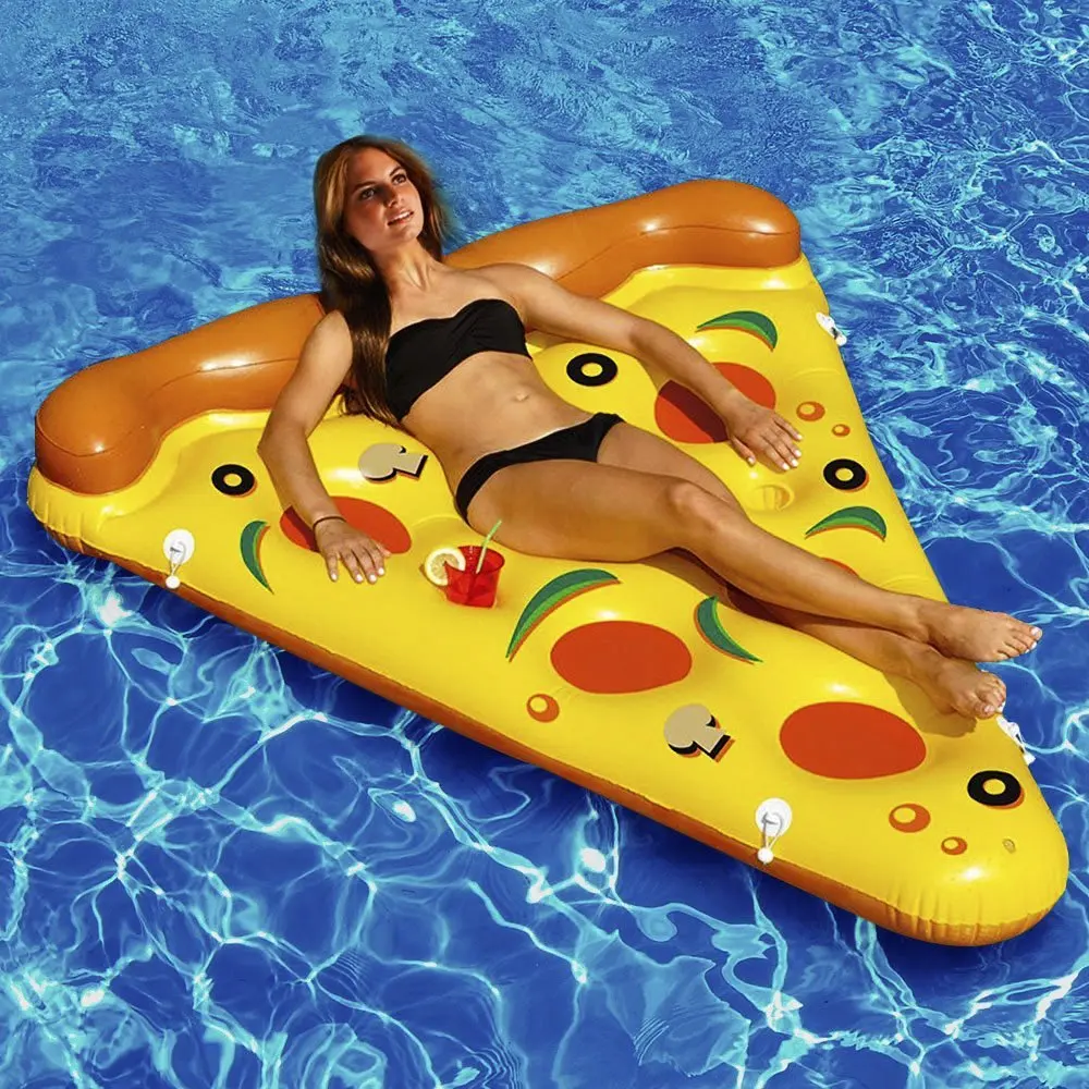 Swimming Pool Float Inflatable Pizza Giant Summer Water Toys Pool Inflatable Toys Outdoor Fun Toy Beach Resting Lounger Air (9)