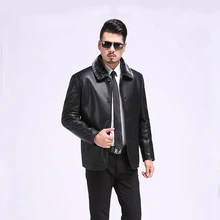 Новая мода Босоножки из искусственной PU кожи Для мужчин чёрный; коричневый одноцветное Для мужчин S Искусственный мех пальто Slim Fit Молодежный мотоцикл замшевая куртка мужской yyj0050