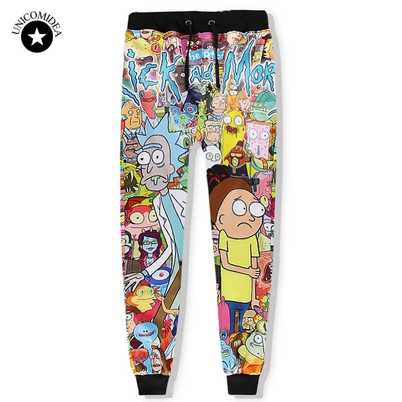 

Unisex Rick And Morty 3D Print Loose Pants Mens Cool Street Full Length Pencil Pant Men Womens Casual Trousers Streetwear