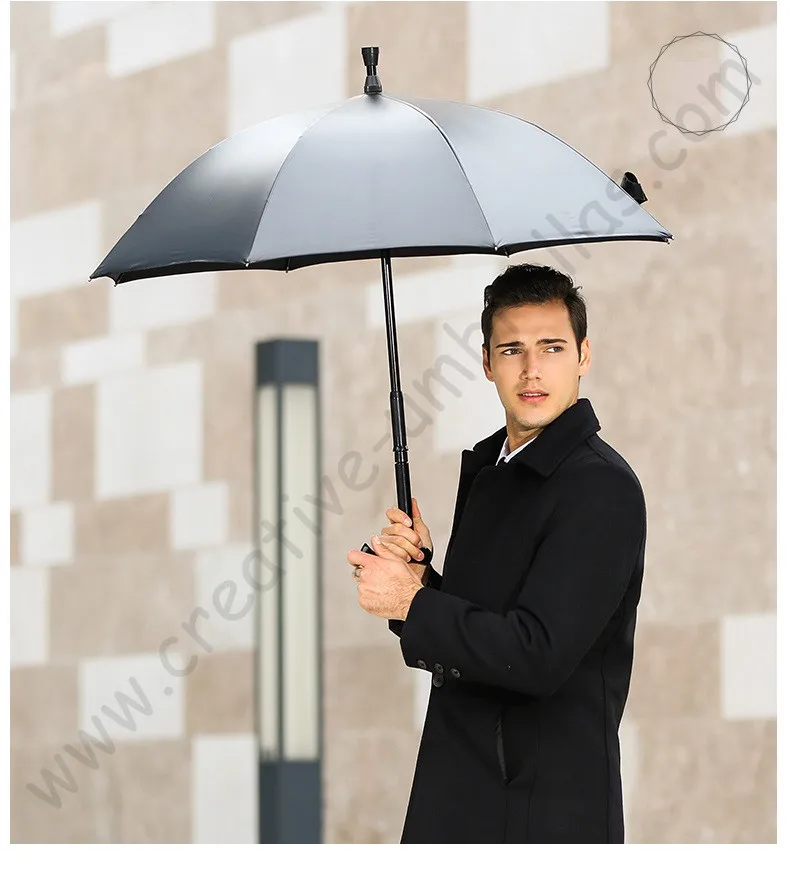 

Detachable unbreakable self-defense climbing alloy 5 times black coating anti-skidding crutch outdoor sunshade parasol umbrella