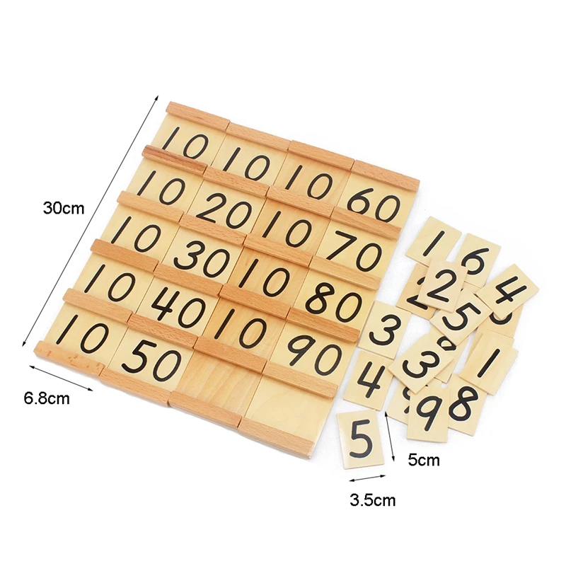 Simple Version Montessori Wood Seguin Teens and Tens Boards Color Beads Bar Toys For Children Early Childhood Preschool Training 6