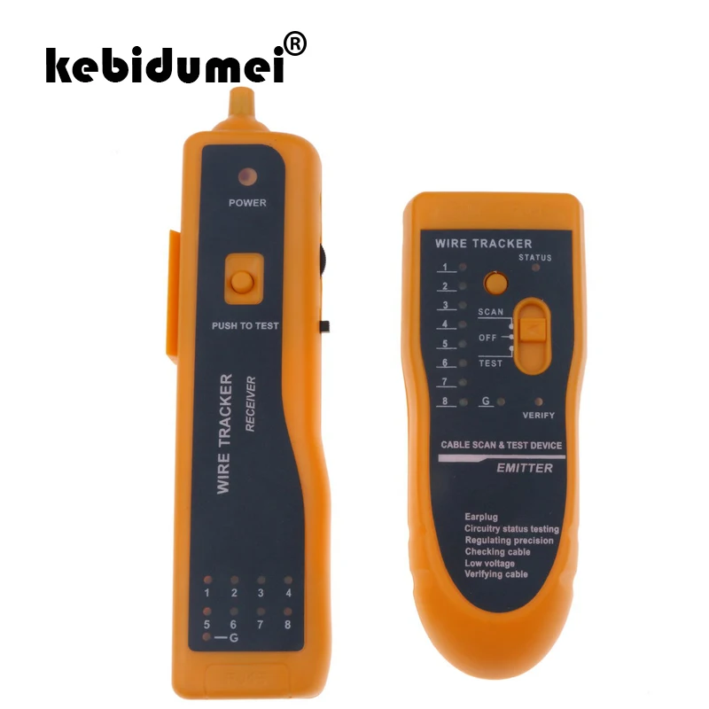 Новый тестер kebidumei RJ11 RJ45 Cat5 Cat6 трекер телефонных проводов трассировщик сетевого