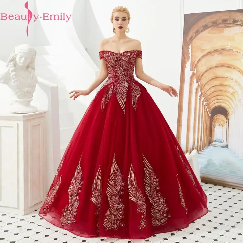 Beauty Emily Burgundy Beads Elegant Evening Dress Long 2019 Boat Neck Floor-Length Evening Party Prom Dress Formal Gowns Beauty Emily Burgundy Beads Elegant Evening Dress Long 2019 Boat Neck Floor-Length Evening Party Prom Dress Formal Gowns
