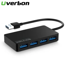 Usb-хаб 3,0 4 порта супер скорость USB3.0 концентратор разветвитель Кабель микро несколько USB порт расширитель светодиодный для ПК компьютер