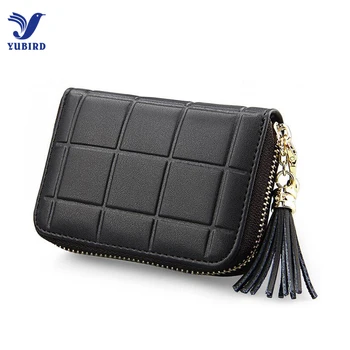 

7 Color Genuine Leather Credit Card Holder Women Business Card Holder RFID Wallet Big Fashion Card Organizer Porta Tarjetas