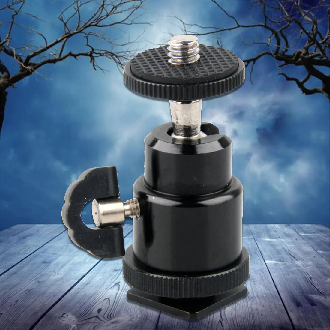 

HONGDAK Hot Selling For Camera Tripod LED Light Flash Bracket Holder Mount 1/4 Hot Shoe Adapter Cradle Ball Head with Lock