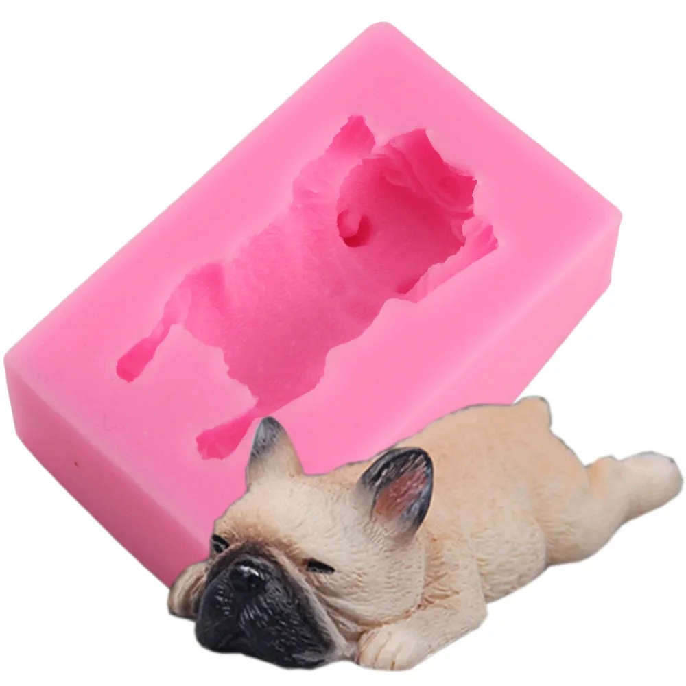 

Cute Dog Silicone Mold Mousse Cake 3D Shar Mould Ice Cream Pudding Blast Chilling Tools Fondant Decoration
