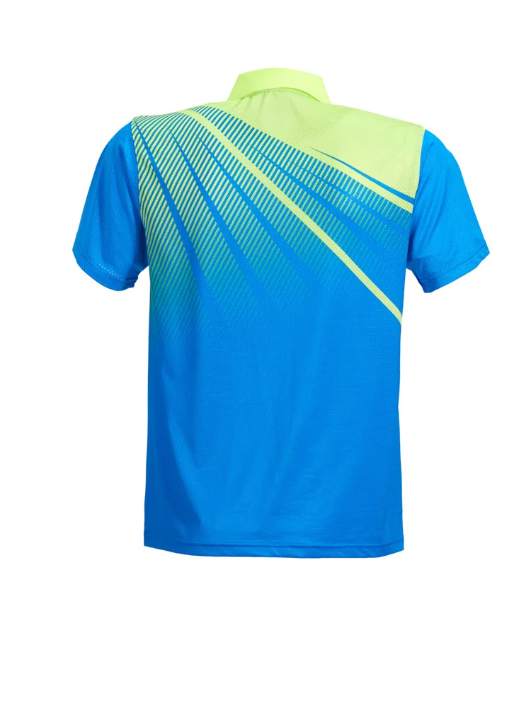 Мужская/Женская футболка для бадминтона, полиэстер, быстросохнущая, дышащая, Джерси, Спортивная рубашка, одежда для настольного тенниса, рубашка AC257