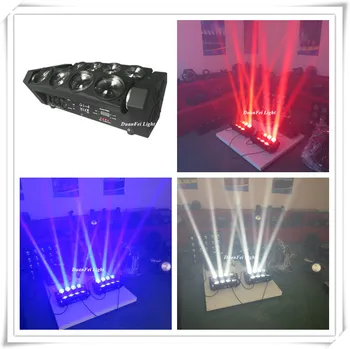 

12 pieces dj LED Spider Moving head rgbw 4in1 color Beam spider led 8x10w