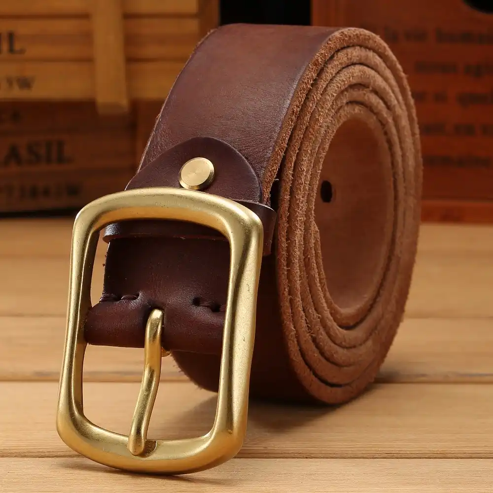 solid leather mens belts