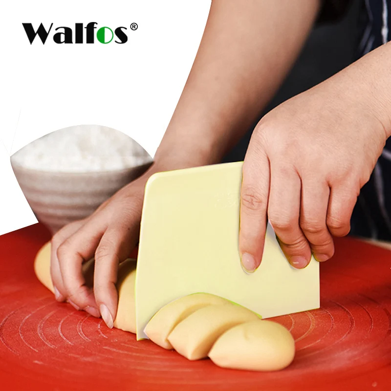 WALFOS скребок для теста крем Гладкий Кекс инструмент для выпечки кондитерских изделий скребок для теста кухонный нож для теста резак высокого качества