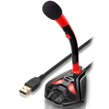 Удобный цветной динамический проводной микрофон USB студийный игровой ПК микрофон для рабочего стола Professional Dual Mic светодио дный