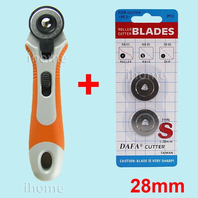 

28mm Rotary Cutter and 2PCS Blade Taiwan DAFA High Quality Fabric Paper round Cut sharp Blade DIY Patchwork Leather Craft knife