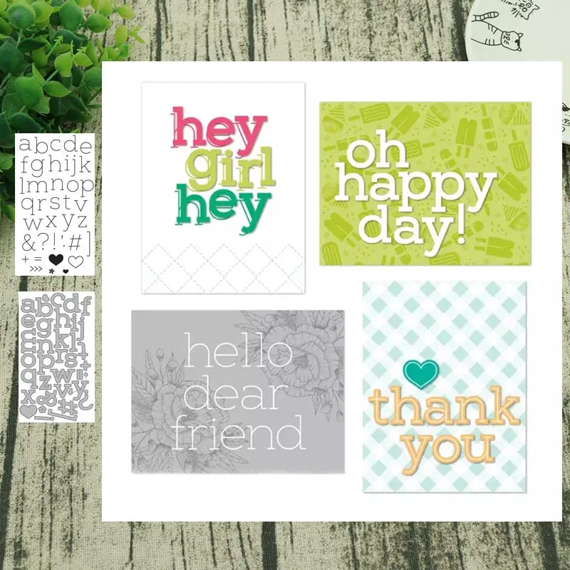 

26 letter Metal Cutting Dies and stamps Talk box Stencils for DIY Scrapbook Photo Album Paper Card Decorative