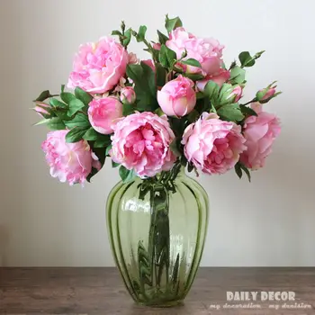 

1 Bouquet ! Hi-Q Artificial Silk Flower Peony bouquet wedding bridal bouquet Home Wedding Decoration Paeonia suffruticosa