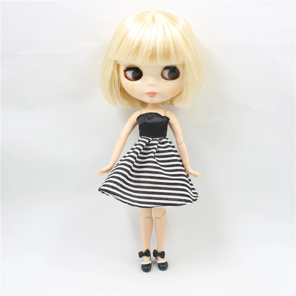 Free shipping Clothes For 1/6 Blyth Long Black Dress China Style 2 Pieces