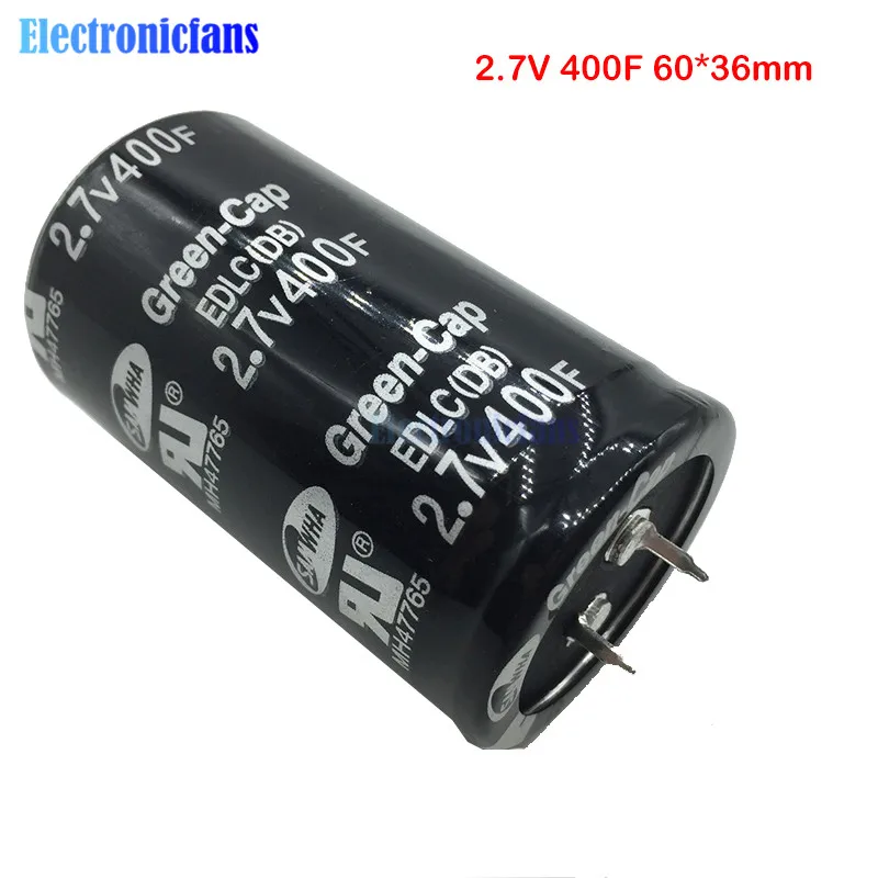 

Super Farad Capacitor 2.7V 400F 60*36mm 2.7V400F 60x36mm Low ESR High Frequency Ultracapacitor Automotive Module Power Supply