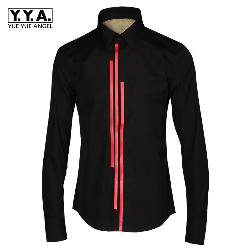 

Classic White Black Shirts Men Fashion Turn-down Collar Slim Office Dress Shirt Long Sleeve Spring Autumn Camisa Hombre Big Size