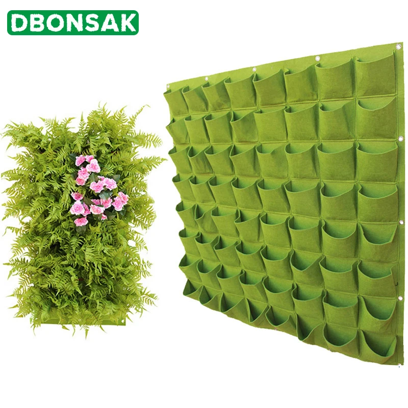 

Wall Hanging Planting Bags 4/9/18/49/72 Pockets Green Grow Bag Planter Vertical Garden Vegetable Living Garden Bag Home Supplies