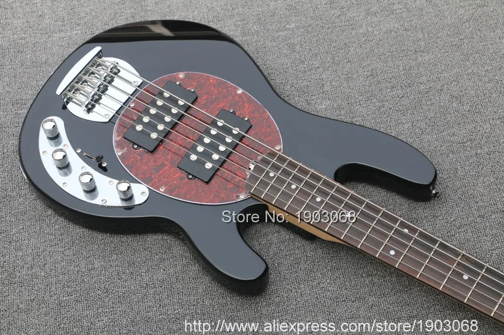 Music man 5 струн бас, Erime Ball StingRay электрогитара, хромированная фурнитура, черный бас гитара ra