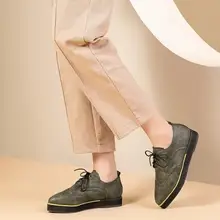 PXELENA/женские оксфорды в британском стиле; обувь с перфорацией типа «броги» на плоской платформе; обувь с перфорацией в стиле Дерби на шнуровке; Повседневная Удобная обувь в винтажном стиле; большие размеры