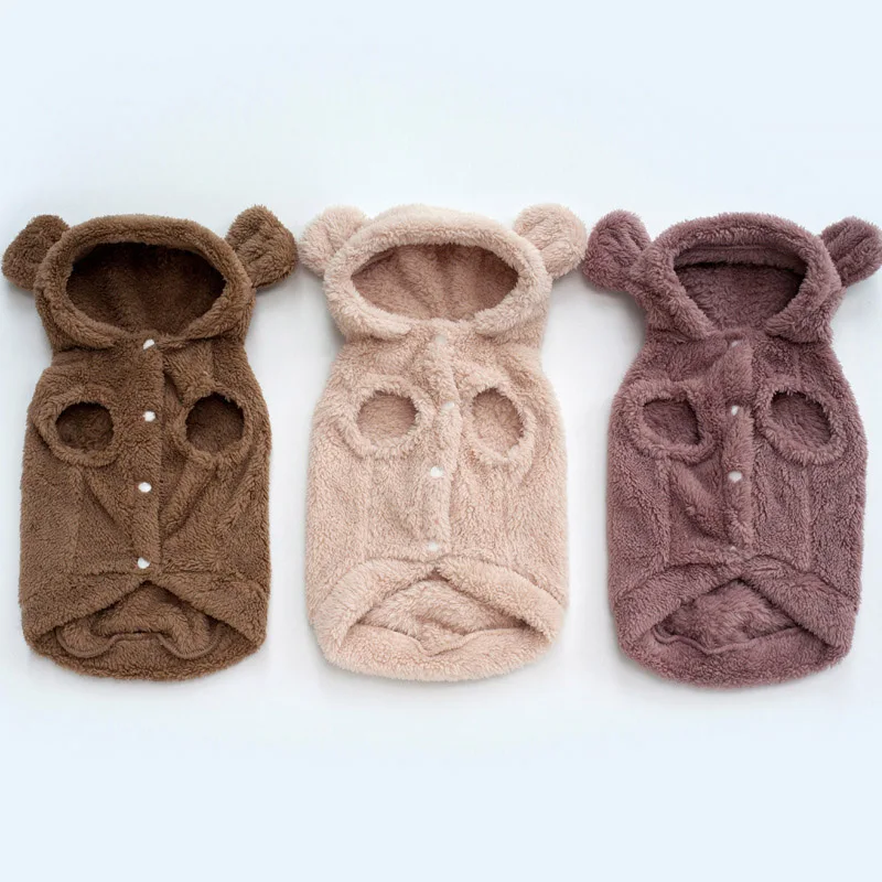 New Pet Clothes Teddy Bear Small Dog Clothes Bear Ears Warm Autumn And Winter Hooded Jacket Pet Clothes S M L XL XXL New Pet Clothes Teddy Bear Small Dog Clothes Bear Ears Warm Autumn And Winter Hooded Jacket Pet Clothes S M L XL XXL