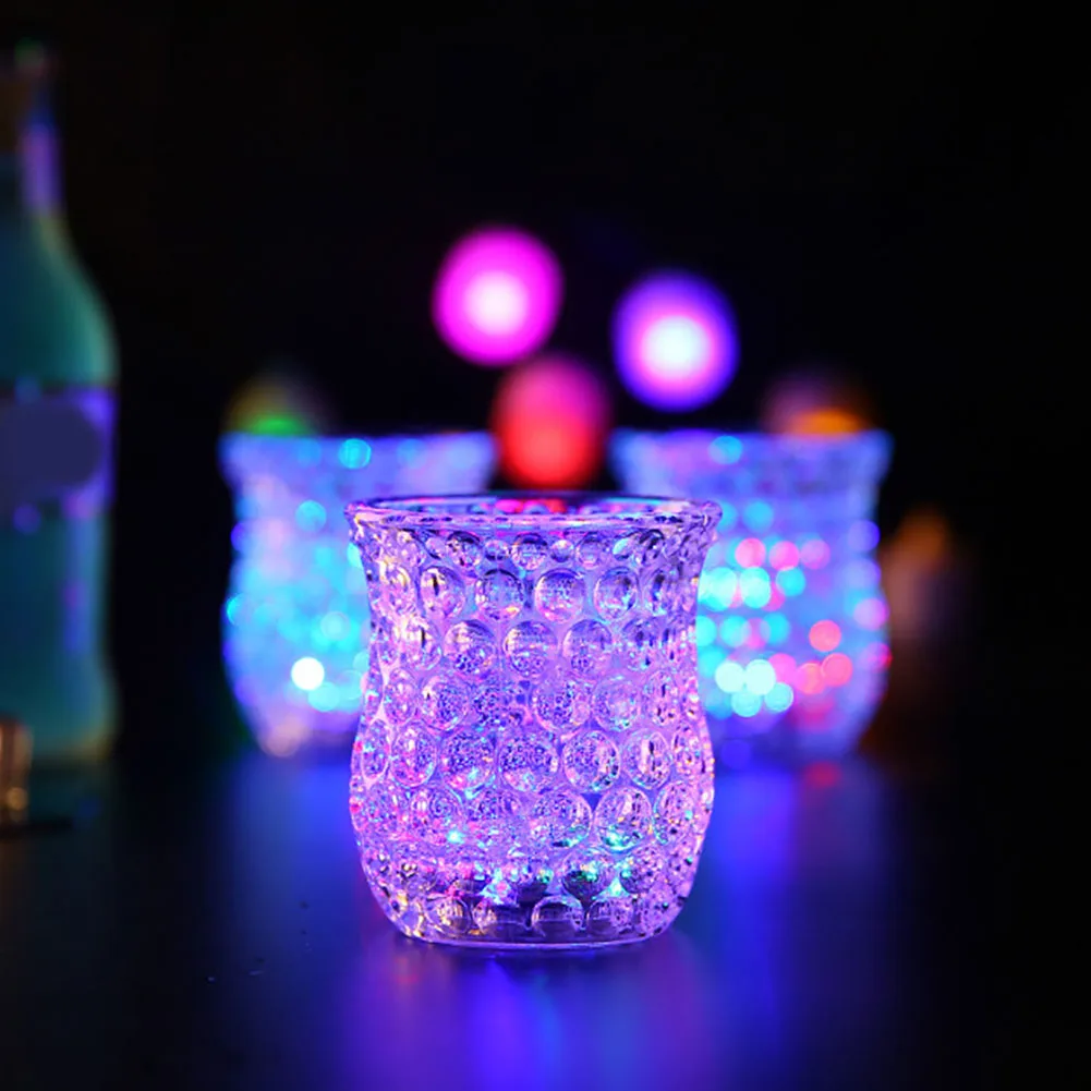 

1 Pcs Honeycomb Design Colorful LED Light Water Activated Party Bar KTV Beer Drink Cup
