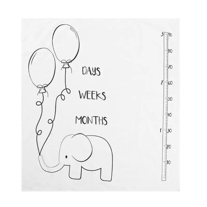 

Newborn Milestone Cute Elephants Blanket Photography Background Prop Soft Infant Photo Prop Shoots Backdrops Kids Swaddling Wrap
