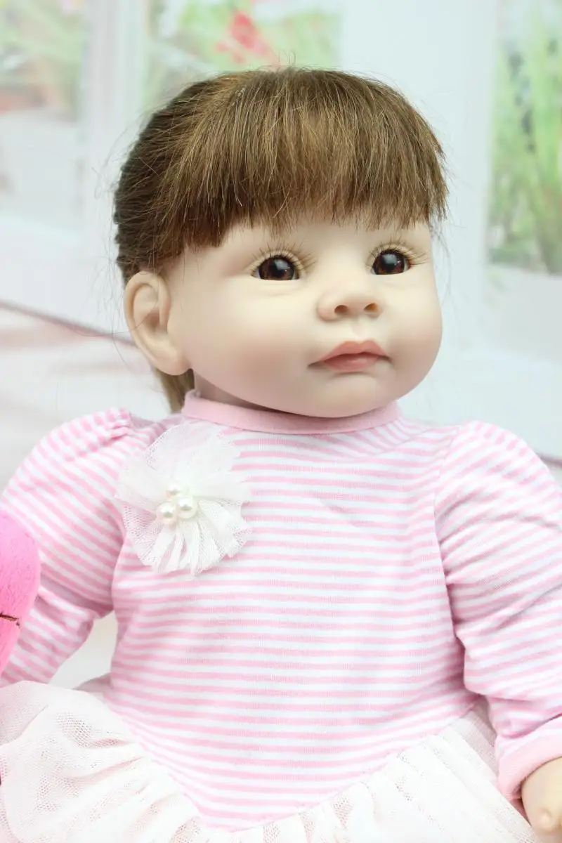 Кукла Reborn Baby Doll мягкий силиконовый 22 дюймов 55 см магнитного рот прекрасные Реалистичные милый мальчик девочка игрушка bonecas