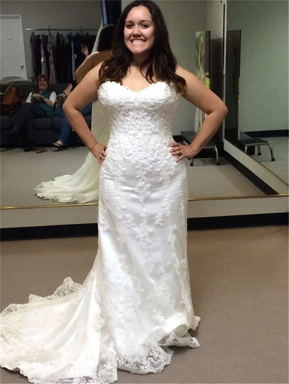 White/Ivory Applique Lace With Beading Mermaid Wedding Dress Bandage Dropped Bridal Dress Robe De Mariage Vestido De Noiva