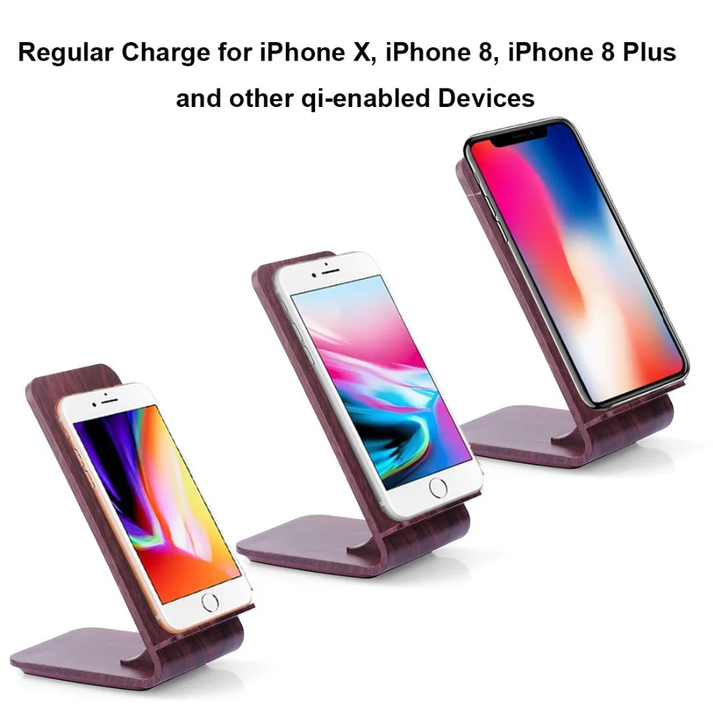 Wooden Holder OEM Dock Charging Qi Wireless Desktop Charger for iPhone 8 X for QI-enabled Smart Phone Wooden Holder OEM Dock Charging Qi Wireless Desktop Charger for iPhone 8 X for QI-enabled Smart Phone