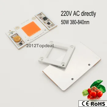 

10pcs 50W 220V 230V 240V High Power led chip built-in driver 380NM-840NM Full Spectrum Hihg Power LED light