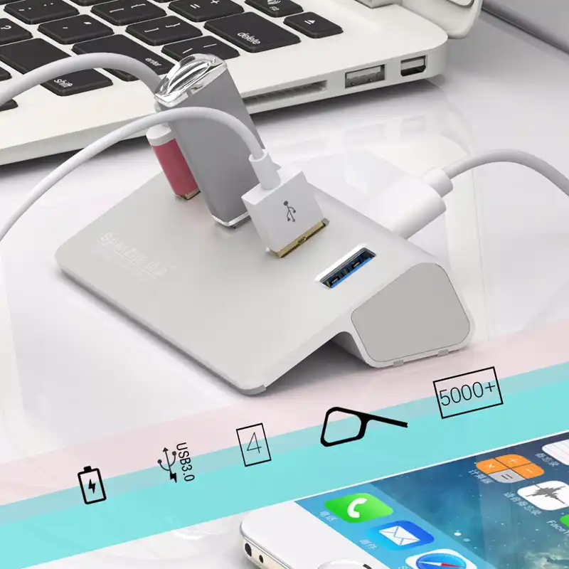 Usb концентратор SAMZHE 4 порта USB 3 0 Высокоскоростной Настольный удлинитель сплиттер